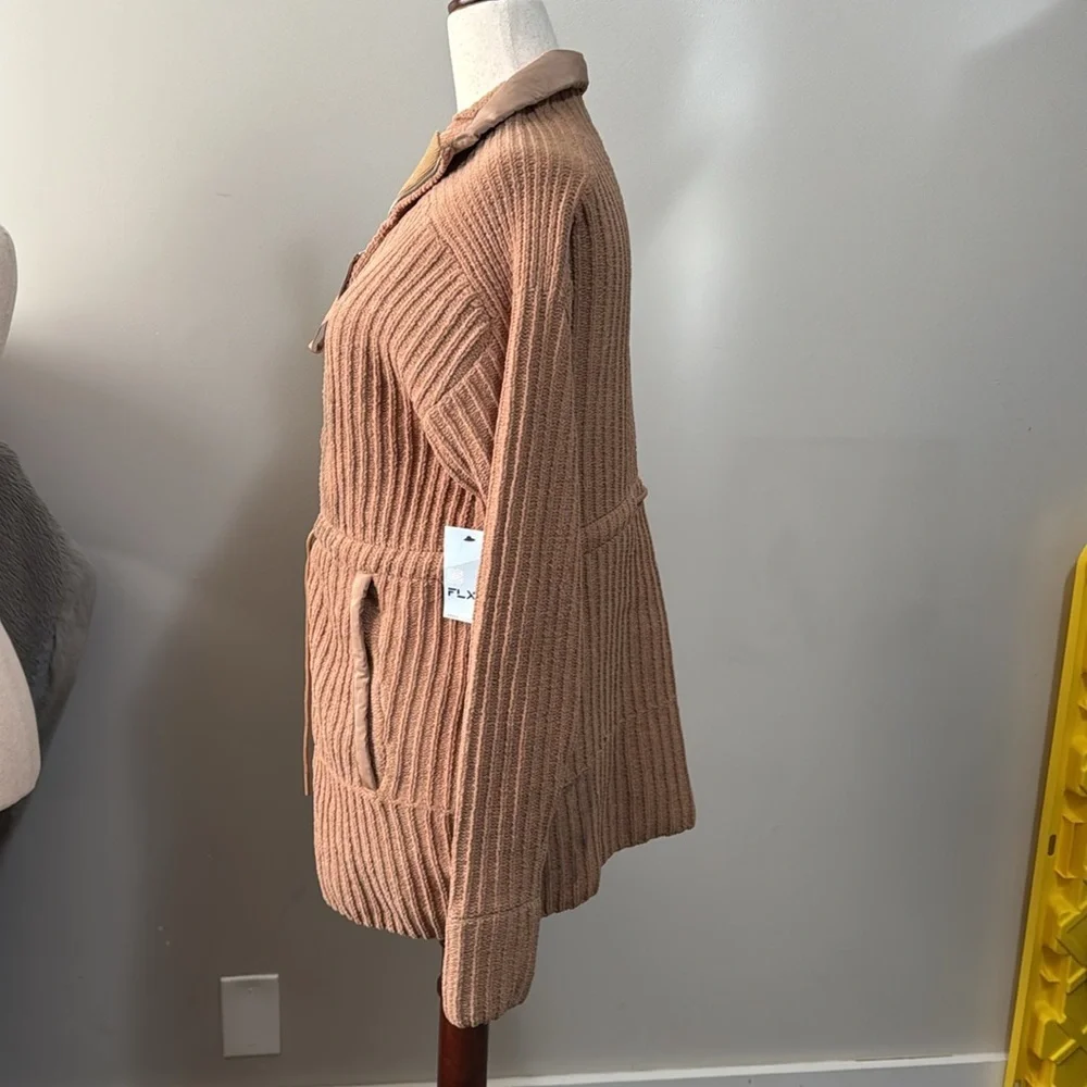 FLX Women's Commuter Sweater Jacket Size XS In Elden Beige - Picture 5 of 15